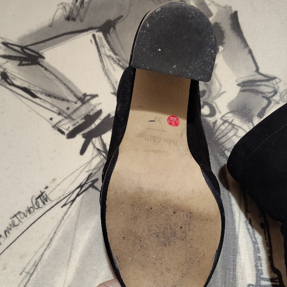 Black Suede Mules - Picture 4 of 9